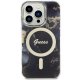 Guess iPhone 14 Pro Max Case Golden Marble MagSafe, Black