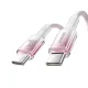Joyroom S-A42 Crystal-Clear USB-C uz USB-C kabelis 1.2m, Balts