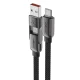 Acefast C13-04 USB-C - USB-A / USB-C kabelis 480Mb/s 3A 1.2m, melns