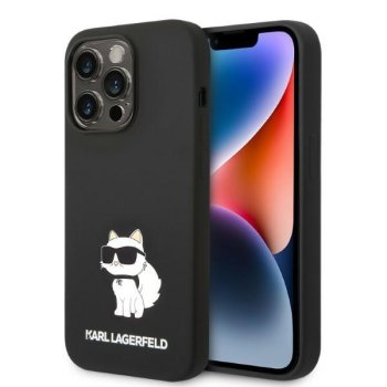 Karl Lagerfeld Silicone Choupette Case for iPhone 14 Pro Max - Black