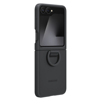 Samsung Galaxy Z Flip 7 FE (SM-F761B/DS) Original Silicon Case Cover with Ring, Black (EF-PF741TBEGWW) | Чехол...