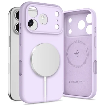 Силиконовый чехол Tech-Protect MagSafe для iPhone 17 Pro Max - фиолетовый