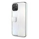 Guess iPhone 11 Pro atverams vāciņš maciņš grāmatiņa Iridescent, sudraba