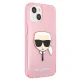 Чехол Karl Lagerfeld для iPhone 13 mini Glitter Karl\'s Head, розовый