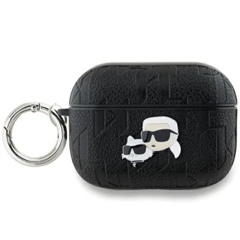Чехол Karl Lagerfeld для AirPods Pro 2 Monogram Karl & Choupette Head, черный