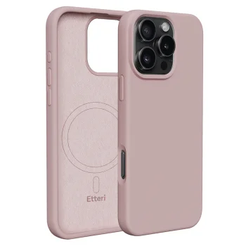 Etteri Silicone Mag vāciņš Apple iPhone 16 Pro, gaiši rozā