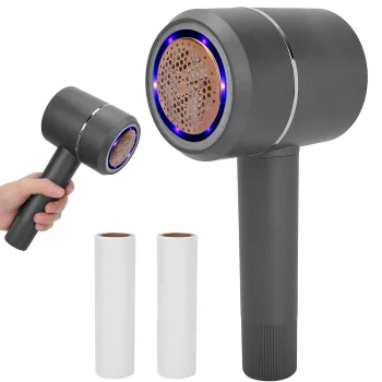 Pūku noņēmējs apģērbam un audumiem ar UV LED, melns