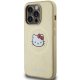 Hello Kitty iPhone 15 Pro Max vāciņš Leather Kitty Head MagSafe, zeltains
