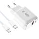 Сетевое зарядное устройство Tech-Protect NCA20 PD 20W QC3.0 USB-A / USB-C + кабель USB-C...