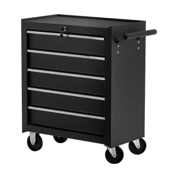 Tattoo Trolley Cart Pro Ink 015 with 5 Drawers, Black