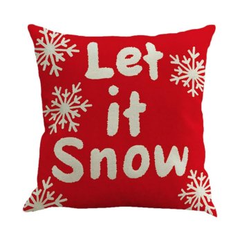 Dekoratīvs spilvendrānas pārvalks Let It Snow, 44x44 cm, velūrs