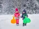 Liels plastmasas sniega slīdnis bērniem (55 cm)