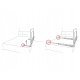 Nukido Bed Guard Rail 180 x 42 x 35 cm, Grey