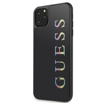 Apple iPhone 11 Pro Max 6.5'' Guess Glitter Logo Case Cover (GUHCN65LGMLBK), Black | Чехол Кейс Бампер...