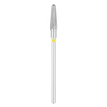 Exo Pro cietsakausējuma nagu frēzes uzgalis noapaļots konuss 4,0 mm dzeltens