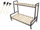 Divlīmeņu plaukts uz riteņiem terasei, dārzam, mājām | Wooden Two-level Shelf on Wheels