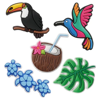 3D-наклейки TFO Tropical birds, комплект 5 шт.