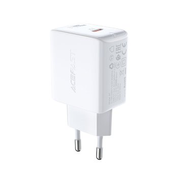 Acefast быстрый зарядный адаптер USB Type C 20W Power Delivery белый (A1 EU white)