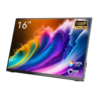 Minix SF16T 16" pārnēsājamais skārienjutīgais monitors, 120 Hz, 1920 x 1200, melns