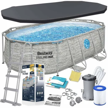 Каркасный бассейн Bestway Power Steel 427x250x100 см с аксессуарами