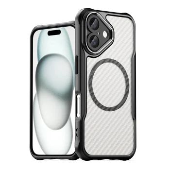 Силиконовый чехол Leading Series MagSafe для iPhone 16, черный