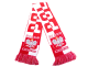 Poland Fan Scarf for Sports Matches Soft Double-Sided, White Red