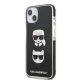 Karl Lagerfeld Karl & Choupette Head vāciņš iPhone 13 mini, melns
