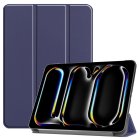 Apple iPad Pro 11'' (2024) (A2837 A2925) PU Leather Protective Tri-fold Book Case Cover, Blue | Planšetes Vāciņš Maciņš Apvalks Grāmatiņa