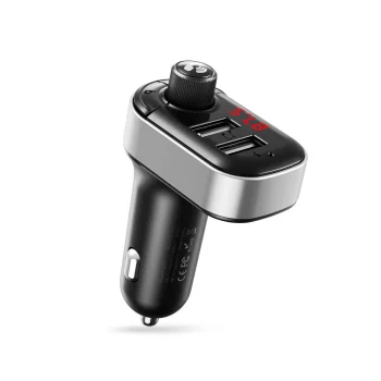 FM-трансмиттер XO BCC10 с Bluetooth, MP3 и автомобильной зарядкой 3,1А, черный