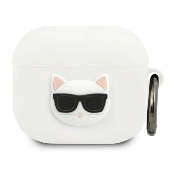 Karl Lagerfeld чехол для AirPods 3 Silicone Choupette, белый