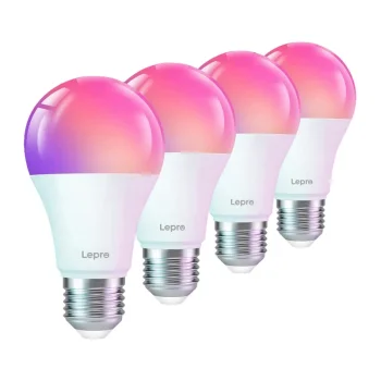 Viedās LED spuldzes LEPRO B1-EU-4 E27 Wi-Fi RGB 8.5W, 4 gab.