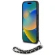 Чехол Karl Lagerfeld Saffiano Crystals w/Chain для iPhone 16, Черный