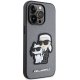Apple iPhone 14 Pro 6.1\" Karl Lagerfeld Saffiano Karl&Choupette Case Cover (KLHCP14LSANKCPG), Silver