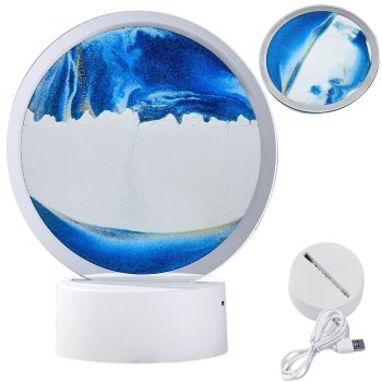 Настольная 3D лампа-картина с движущимся песком и RGB подсветкой USB