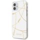 Guess iPhone 12 mini vāciņš Gold Chain Collection, balts