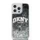 DKNY iPhone 15 Pro Max vāciņš Liquid Glitters Arch Logo, melns