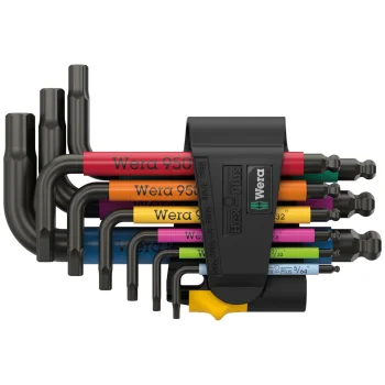 Sešskaldņu atslēgu komplekts Wera 950/9 Hex-Plus Multicolour Imperial 3, 9 gab.