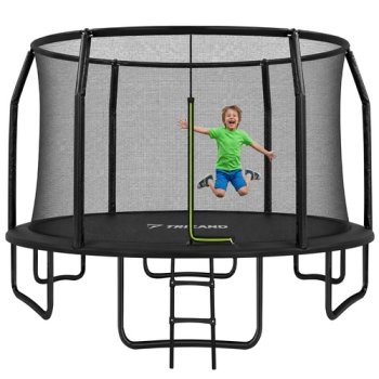 Trizand dārza batuts ar aizsargtīklu un kāpnēm, 366 cm, 150 kg