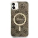 Apple iPhone 11 6.1\'\' Guess 4G Print MagSafe Case Cover (GUBPN61H4EACSW) + Charger, Brown | Чехол Кейс...