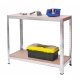 Plonos 470200 Metal Storage Shelving Unit, 180x90x40 cm, Silver