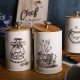 Metal Kitchen Canister Set 3 Pcs DA256, White/Brown
