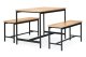 Industrial Dining Set with 2 Benches for 4 People ModernHome