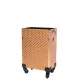 Large Professional Rolling Cosmetic Train Case, Rose Gold