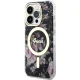 Guess iPhone 14 Pro vāciņš Flower MagSafe, melns