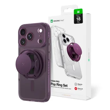 Чехол AmazingThing Titan Pro Pop Lens для iPhone 18 Pro с защитой камеры и подставкой,...