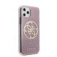Чехол Guess 4G Circle Glitter для iPhone 11 Pro розовый
