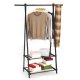 Freestanding Clothes Rack with 2 Shelves, Black