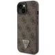 Apple iPhone 15 6.1\" Guess Crossbody 4G Metal Logo Case Cover (GUHCP15SP4TDSCPW), Brown | Чехол Кейс...