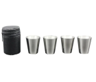 Set of Tourist Shots Glasses 4 pcs + Case, 120 ml