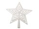 Shatterproof Christmas Tree Top Star, 23 cm, White
